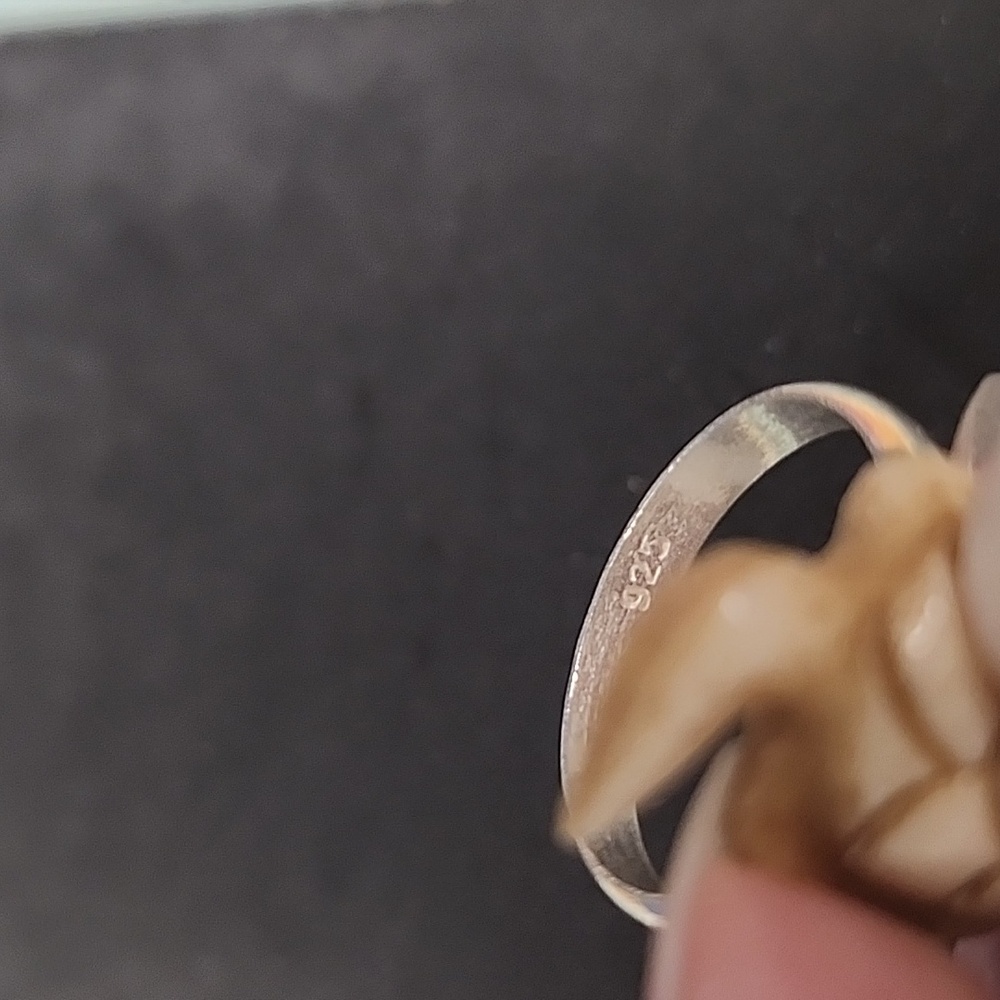 925 Resin Turtle Ring - Picture 2 of 3